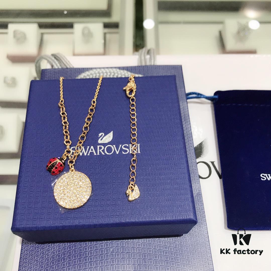 692fe63199f2d84055c8c3ca Swarovski 2019 Red Ladybug Hoop Necklace, Cute and Sweet Gift for Girlfriend, Flawless and Full of Vitality