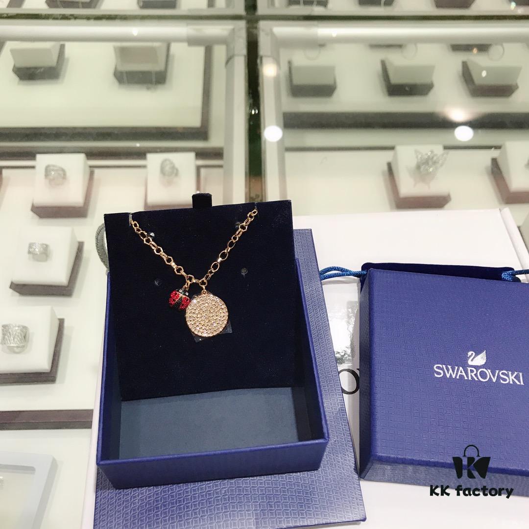 692fe63199f2d84055c8c3cd Swarovski 2019 Red Ladybug Hoop Necklace, Cute and Sweet Gift for Girlfriend, Flawless and Full of Vitality
