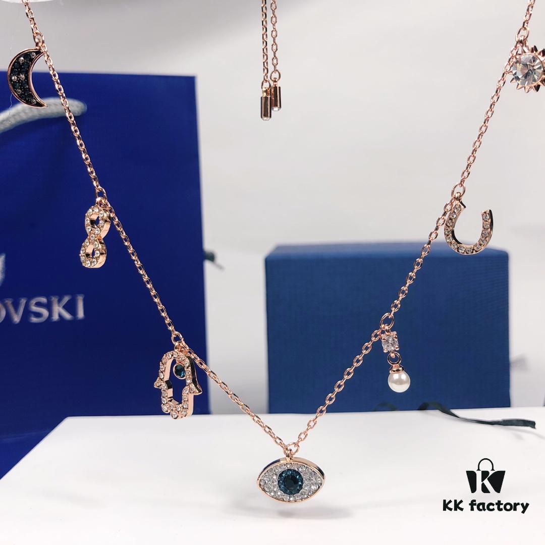 19 New Arrival Swarovski Evil Eye Tassel Necklace