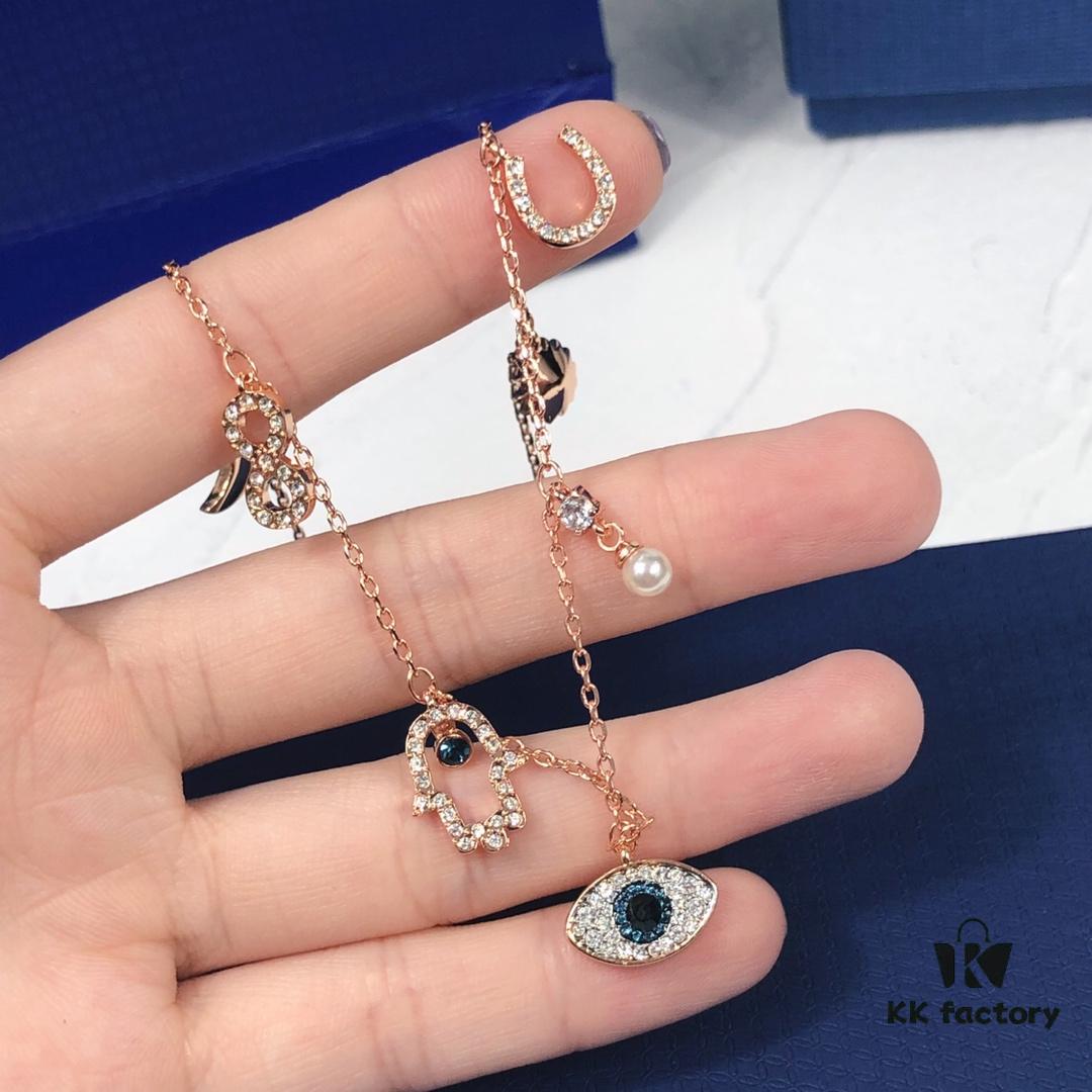 19 New Arrival Swarovski Evil Eye Tassel Necklace