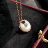 692fe63c99f2d84055c8c3e6 Authentic Mold, 1:1 Replica Cartier Amulet, Vacuum Plated 18K Real Gold, Triple Micro-Plating Resistant to Fading, Hypoallergenic! Chain Length 45cm, Featuring Natural Red Carnelian, White Mother-of-Pearl, and Swarovski Crystals! This Summer's Most Elegant and Affordable Accessory!