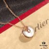 692fe63d99f2d84055c8c3e8 Authentic Mold, 1:1 Replica Cartier Amulet, Vacuum Plated 18K Real Gold, Triple Micro-Plating Resistant to Fading, Hypoallergenic! Chain Length 45cm, Featuring Natural Red Carnelian, White Mother-of-Pearl, and Swarovski Crystals! This Summer's Most Elegant and Affordable Accessory!