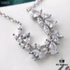 692fe63e99f2d84055c8c3ea APM Wheat Ear Adjustable Necklace, 925 Sterling Silver with Swarovski Crystals, Elegant and Hypoallergenic, Dual Chain 32cm with Customizable Length