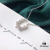 692fe64199f2d84055c8c3ed APM Wheat Ear Adjustable Necklace, 925 Sterling Silver with Swarovski Crystals, Elegant and Hypoallergenic, Dual Chain 32cm with Customizable Length