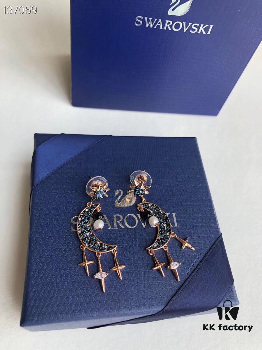 692fe64599f2d84055c8c3f6 Swarovski New Arrival Earrings - Blue Moon with Star and Pearl Accents