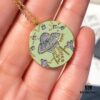 692fe64c99f2d84055c8c3ff APM Monaco Yellow Gold Plated Disc Silver Crystal Rhinestone Rocket Necklace, Adjustable Length up to 65cm