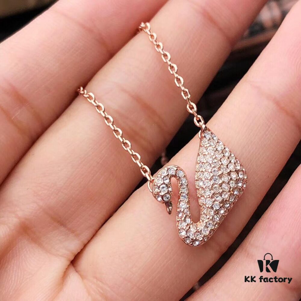 692fe65799f2d84055c8c412 Swarovski SWAN Classic Rose Gold-Tone Swan Pendant Necklace with Crystal Detail, Elegant Adjustable Chain for Women