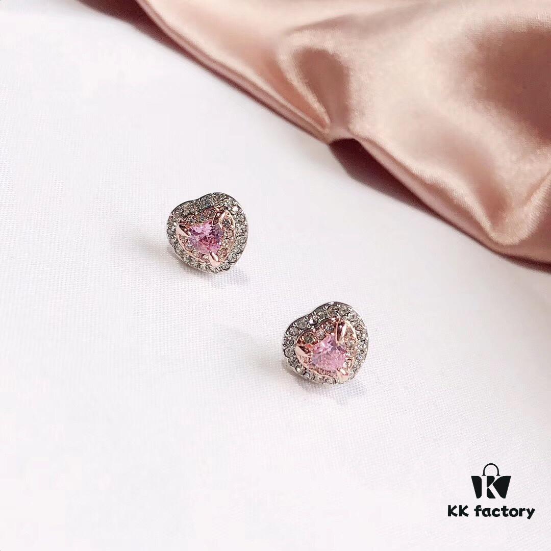 692fe65899f2d84055c8c415 Swarovski ONE Playful Heart Earrings, Romantic and Elegant Design with Pink and Clear Crystals