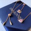 Qixi Gift 🎁 Cute Heart Choker Necklace with Swarovski Elements, Elegant and Playful Design, Adjustable for Versatile Wear