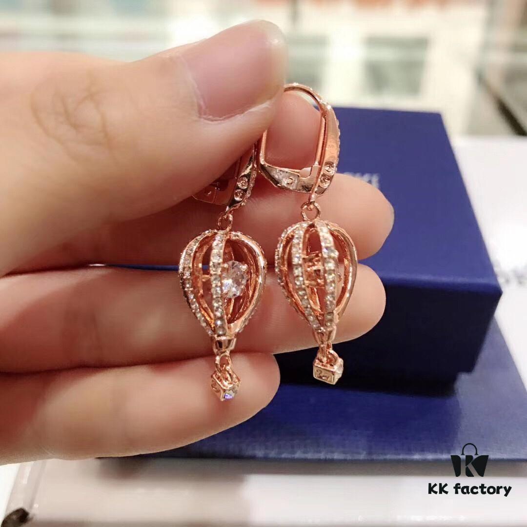 Swarovski INTO THE SKY Hot Air Balloon Romantic Women's Earrings, Extremely Elegant Design
