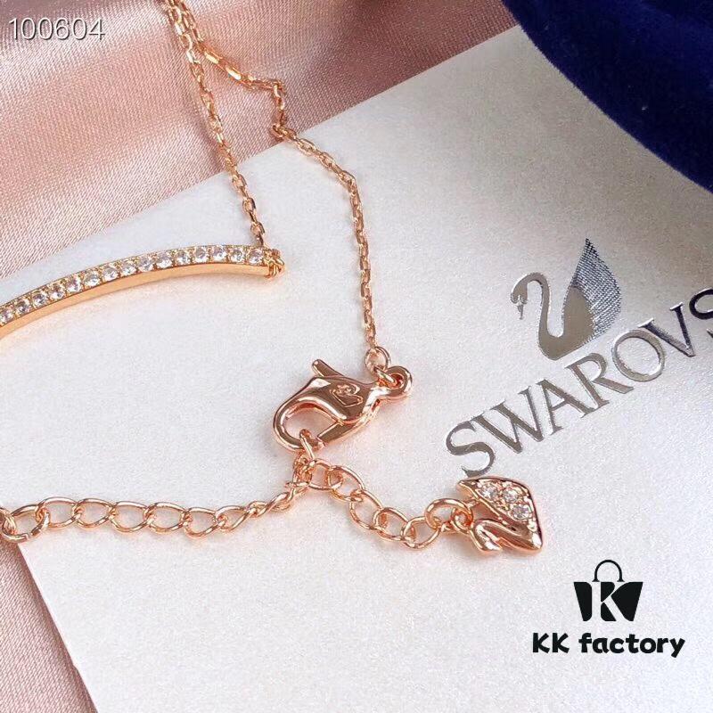 692fe66f99f2d84055c8c44b Swarovski 2019 New Smile Necklace! ONLY Series - Smile to Face Life, Smile as Silent Courtesy, Win the World with a Smile, Micro-Paved Alloy with Vacuum 18K Real Gold Plating and Swarovski Crystals, Chain Length 45cm