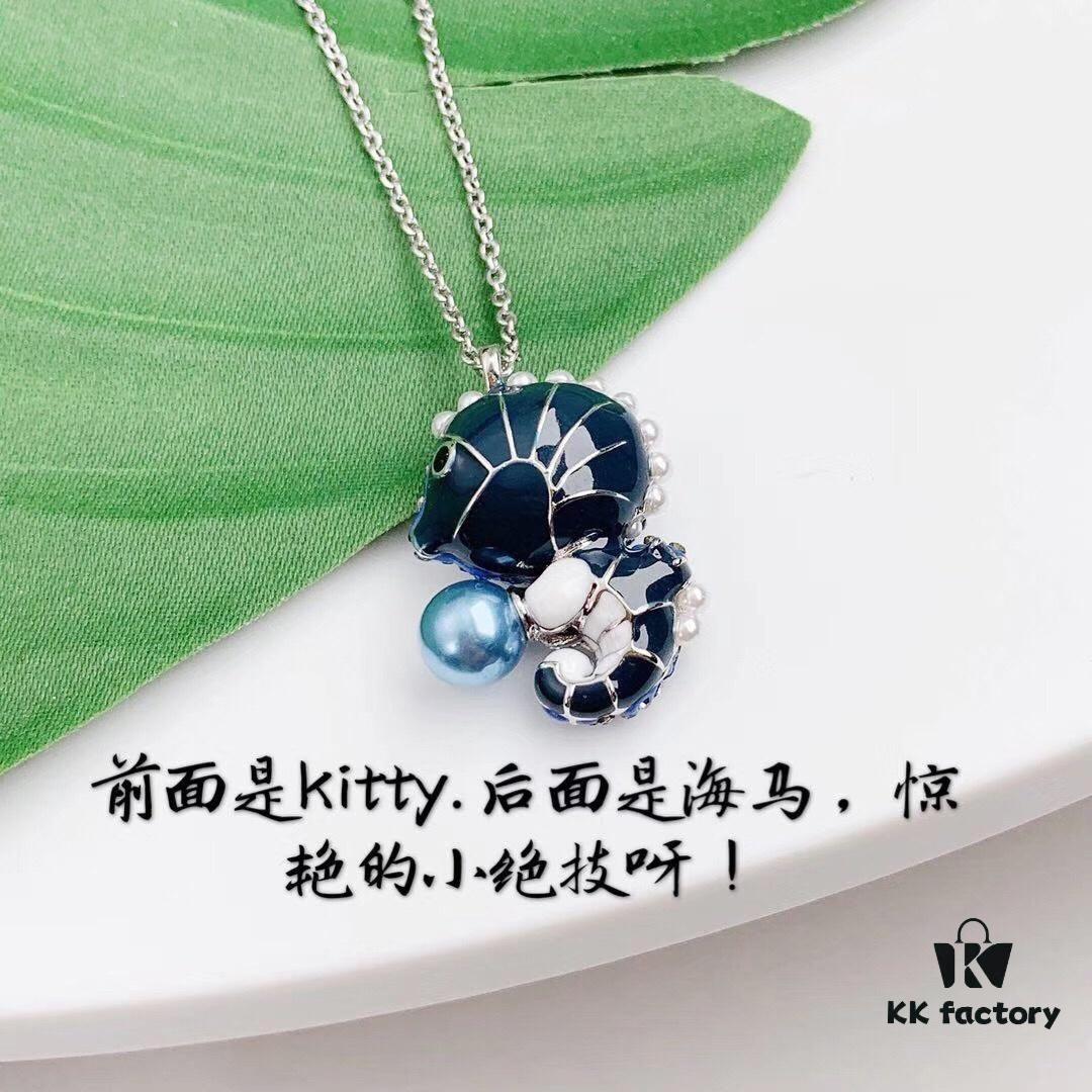 New Arrival, HELLO KITTY Seahorse Necklace