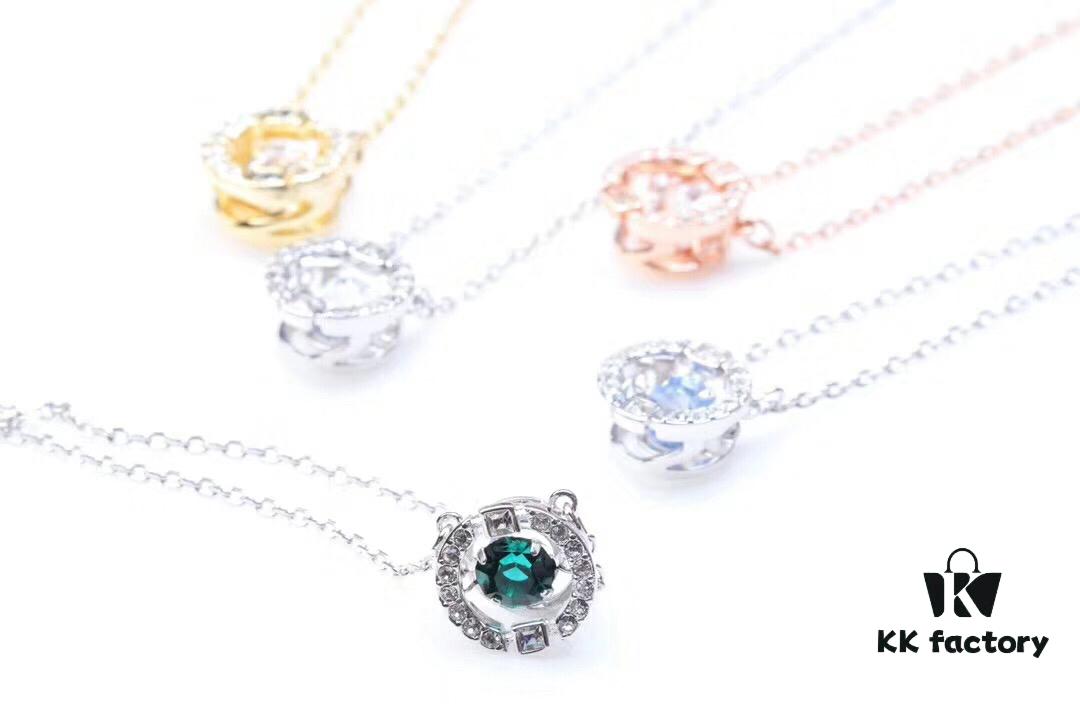 692fe67399f2d84055c8c453 New Arrival ♥️ Swarovski Dancing Heart Pendant Necklace in Green - 6 Colors Available! In Stock