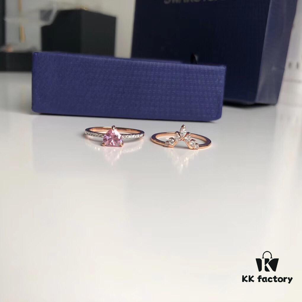 692fe67a99f2d84055c8c461 520 Gift ❤ Swarovski 2019 New Dual-Wear Heart Double Layer Ring, Two Styling Options for Stacking or Separate Wear