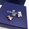 692fe67e99f2d84055c8c468 Swarovski TEDDY Bear Necklace – Playful and Charming, Cute Crystal Pendant for Girls, Milky White with Pink Heart-Shaped Swarovski Crystal, Adorable Gift