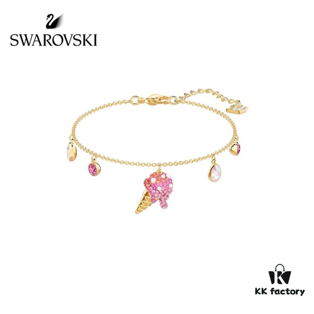 692fe68299f2d84055c8c46f New Arrival Swarovski NO REGRETS Cute Ice Cream Bracelet for Women, Girlfriend Gift, Pink Ice Cream 🍦🍧🍨