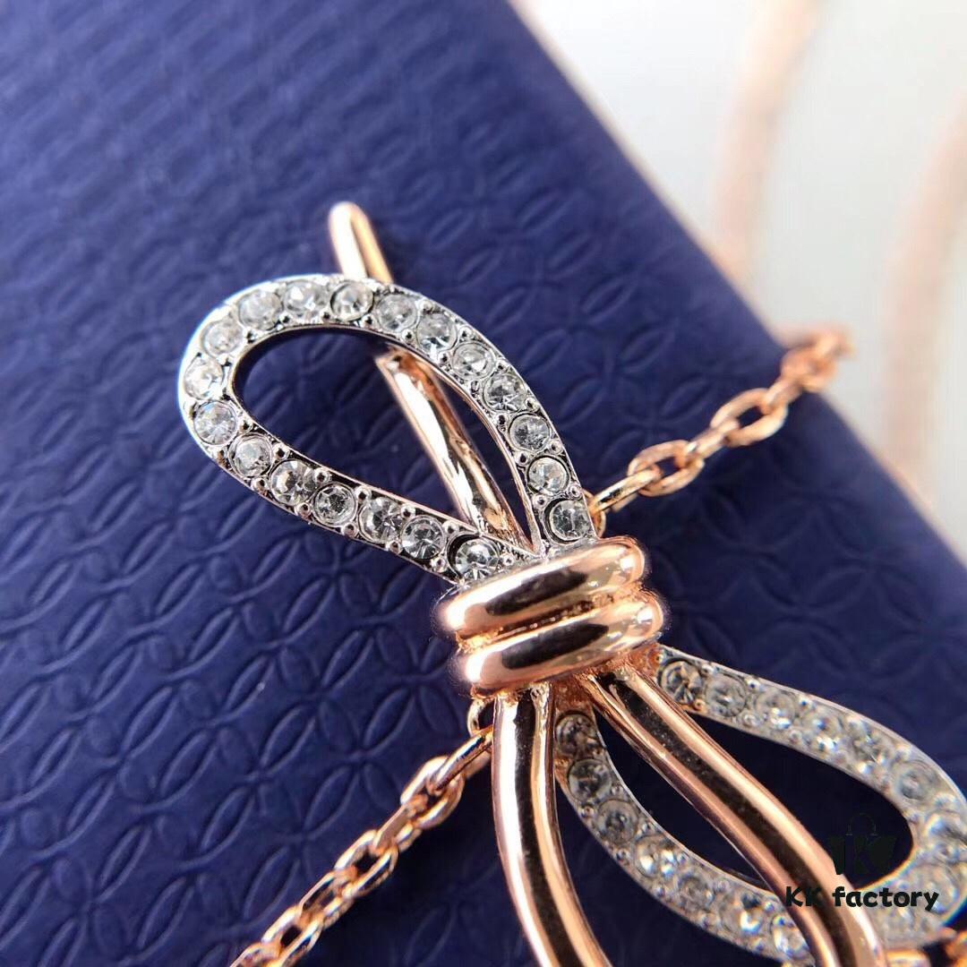 692fe68d99f2d84055c8c485 Summer Stylish Pick! Same Style as Jiang Shuying's! Swarovski Butterfly Tassel Pendant Necklace! Elegant and Eye-Catching Upgrade! Vacuum-plated 18K Rose Gold Alloy, 38cm Adjustable Chain Length!