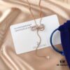 692fe68e99f2d84055c8c486 Summer Stylish Pick! Same Style as Jiang Shuying's! Swarovski Butterfly Tassel Pendant Necklace! Elegant and Eye-Catching Upgrade! Vacuum-plated 18K Rose Gold Alloy, 38cm Adjustable Chain Length!