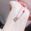 692fe68f99f2d84055c8c487 Swarovski Frog Prince Sparkling Necklace, New Cute Frog Pendant Necklace, Playful and Charming, Original Gold-Plated Material with Authentic Logo Engraving