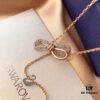692fe68f99f2d84055c8c488 Summer Stylish Pick! Same Style as Jiang Shuying's! Swarovski Butterfly Tassel Pendant Necklace! Elegant and Eye-Catching Upgrade! Vacuum-plated 18K Rose Gold Alloy, 38cm Adjustable Chain Length!