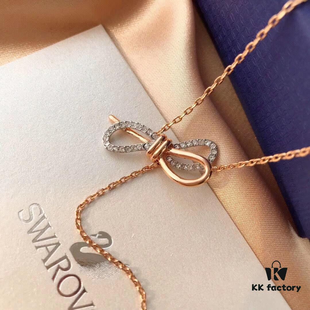692fe68f99f2d84055c8c488 Summer Stylish Pick! Same Style as Jiang Shuying's! Swarovski Butterfly Tassel Pendant Necklace! Elegant and Eye-Catching Upgrade! Vacuum-plated 18K Rose Gold Alloy, 38cm Adjustable Chain Length!
