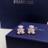 692fe69199f2d84055c8c48d Swarovski TEDDY Bear Necklace – Playful and Charming, Cute Crystal Pendant for Girls, Milky White with Pink Heart-Shaped Swarovski Crystal, Adorable Gift