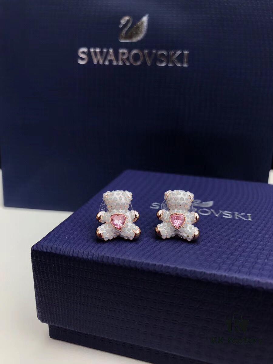 692fe69199f2d84055c8c48d Swarovski TEDDY Bear Necklace – Playful and Charming, Cute Crystal Pendant for Girls, Milky White with Pink Heart-Shaped Swarovski Crystal, Adorable Gift