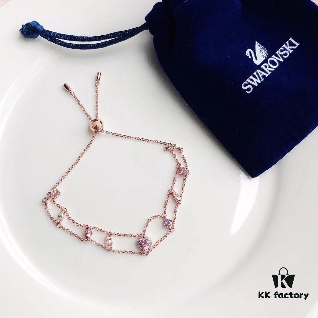 692fe69499f2d84055c8c493 Swarovski ONE Delicate Heart Elegant Bracelet for Women, Romantic Gift for Girlfriend
