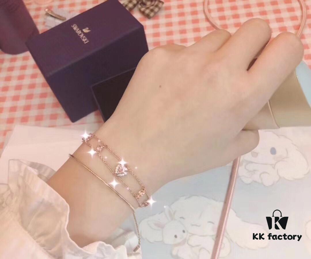 692fe69b99f2d84055c8c49d Swarovski ONE Delicate Heart Elegant Bracelet for Women, Romantic Gift for Girlfriend