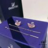 692fe6ba99f2d84055c8c4c6 Swarovski DAZZLING SWAN Romantic Swan Earrings - Fresh and Charming Pink Crystal Pendant Studs, Wearable in Multiple Ways