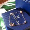 692fe6c099f2d84055c8c4cc Latest Swarovski Pink Swan Bracelet, Dazzling Swan Romantic Design with Pink Crystal, Rose Gold Plated Magnetic Palace-Style Clasp