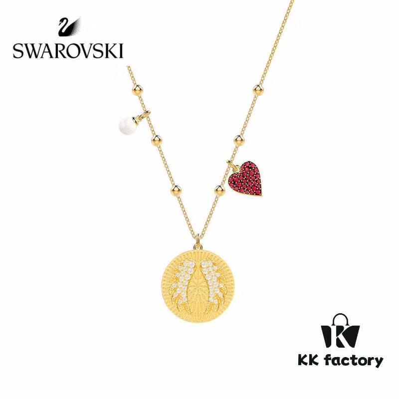 692fe6d499f2d84055c8c4ef New Arrival Swarovski LUCKY GODDESS Romantic and Elegant Angel Wings Women's Necklace Jewelry