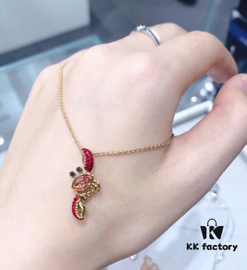 692fe6d499f2d84055c8c4f0 New Arrival Swarovski Crab Necklace 🦀️ with Movable Small Claws - Symbolizing Prosperity and Good Fortune
