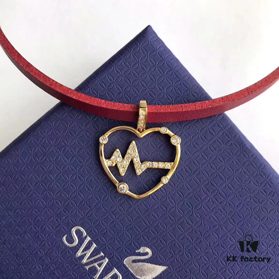 692fe6db99f2d84055c8c4fc In Stock! SWAROVSKI Valentine's Day Heart Leather Rope Necklace! Newest Hot-Selling Design!