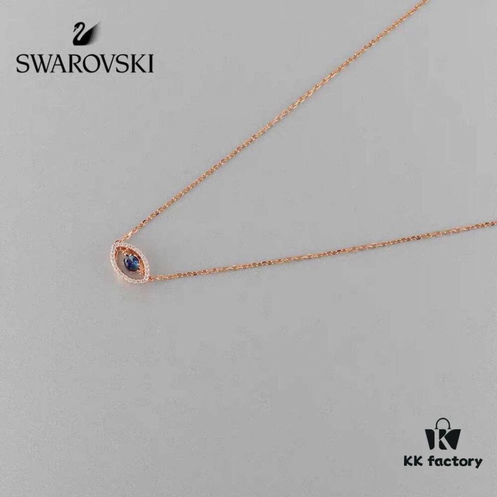692fe6df99f2d84055c8c504 Valentine's Gift 🎁 Swarovski New Arrival Evil Eye Moving Necklace, Ward Off Bad Luck and Bring You Good Fortune! Made with authentic boutique materials, electroplated K-gold process, excellent quality! Original logo engraving! Authentic clasp!