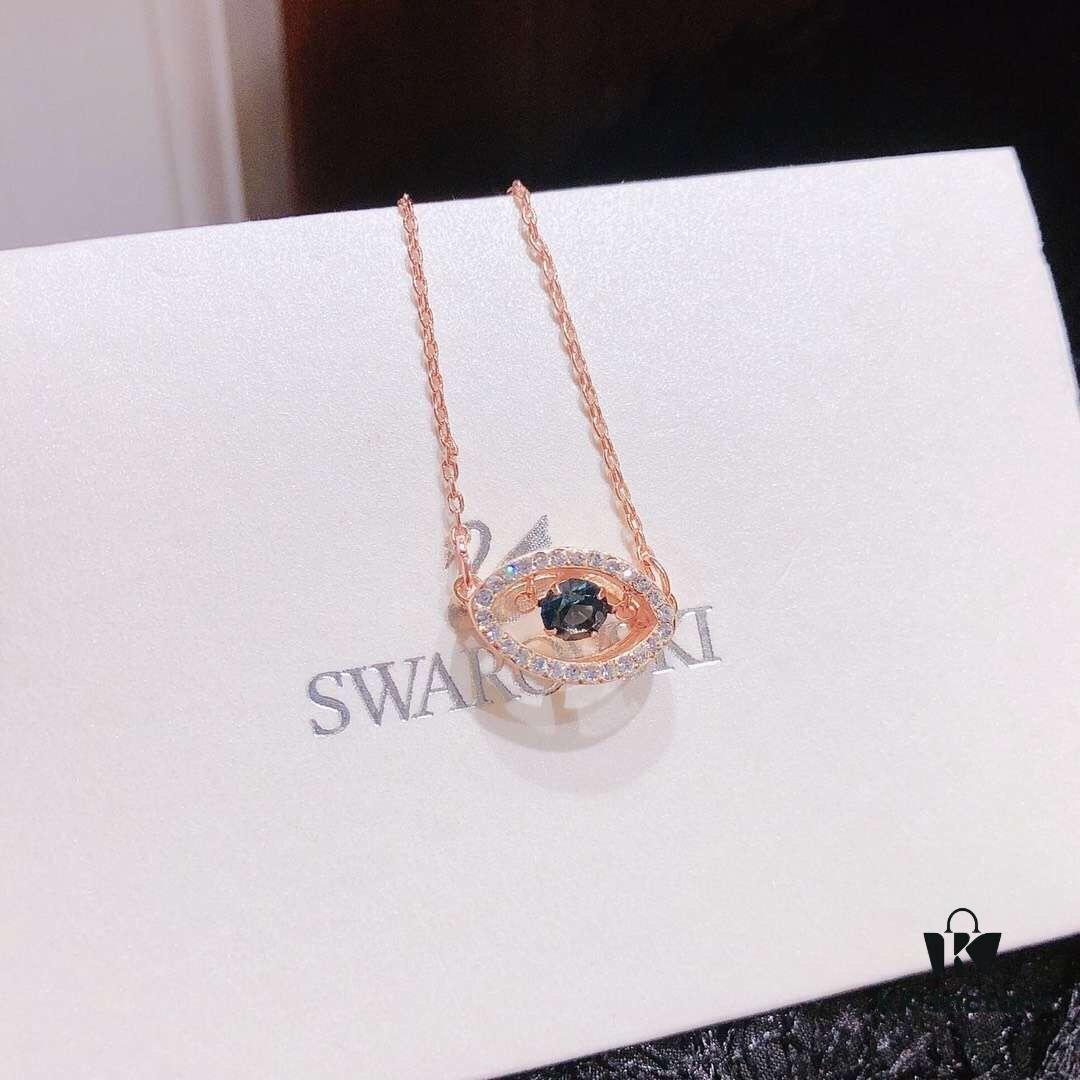 692fe6e199f2d84055c8c508 Valentine's Gift 🎁 Swarovski New Arrival Evil Eye Moving Necklace, Ward Off Bad Luck and Bring You Good Fortune! Made with authentic boutique materials, electroplated K-gold process, excellent quality! Original logo engraving! Authentic clasp!
