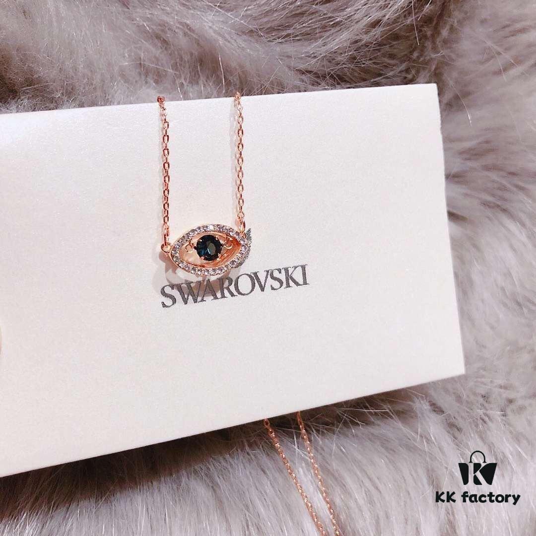692fe6e299f2d84055c8c50a Valentine's Gift 🎁 Swarovski New Arrival Evil Eye Moving Necklace, Ward Off Bad Luck and Bring You Good Fortune! Made with authentic boutique materials, electroplated K-gold process, excellent quality! Original logo engraving! Authentic clasp!