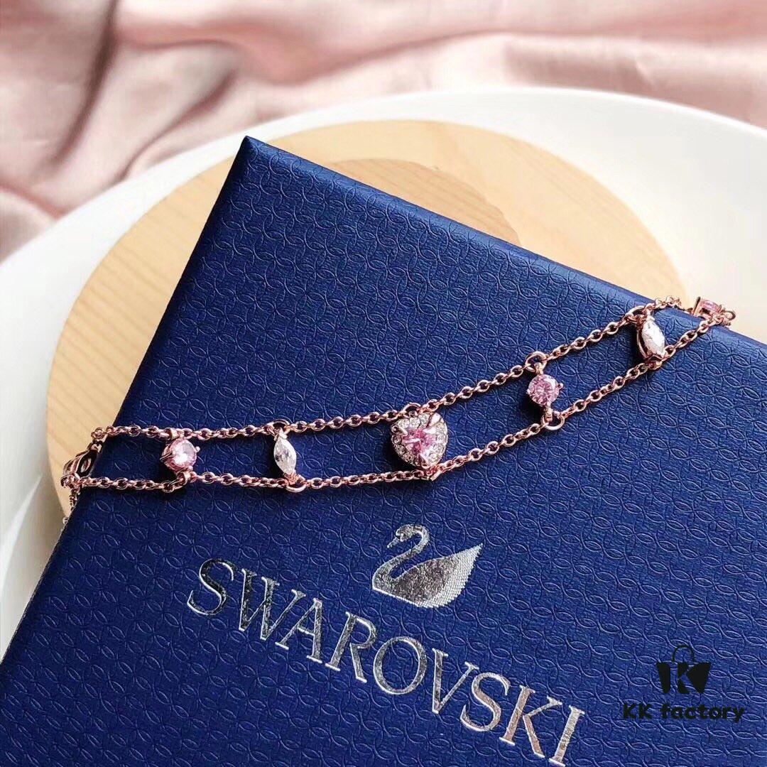 692fe6e299f2d84055c8c50c Swarovski ONE Delicate Heart Elegant Bracelet for Women, Romantic Gift for Girlfriend