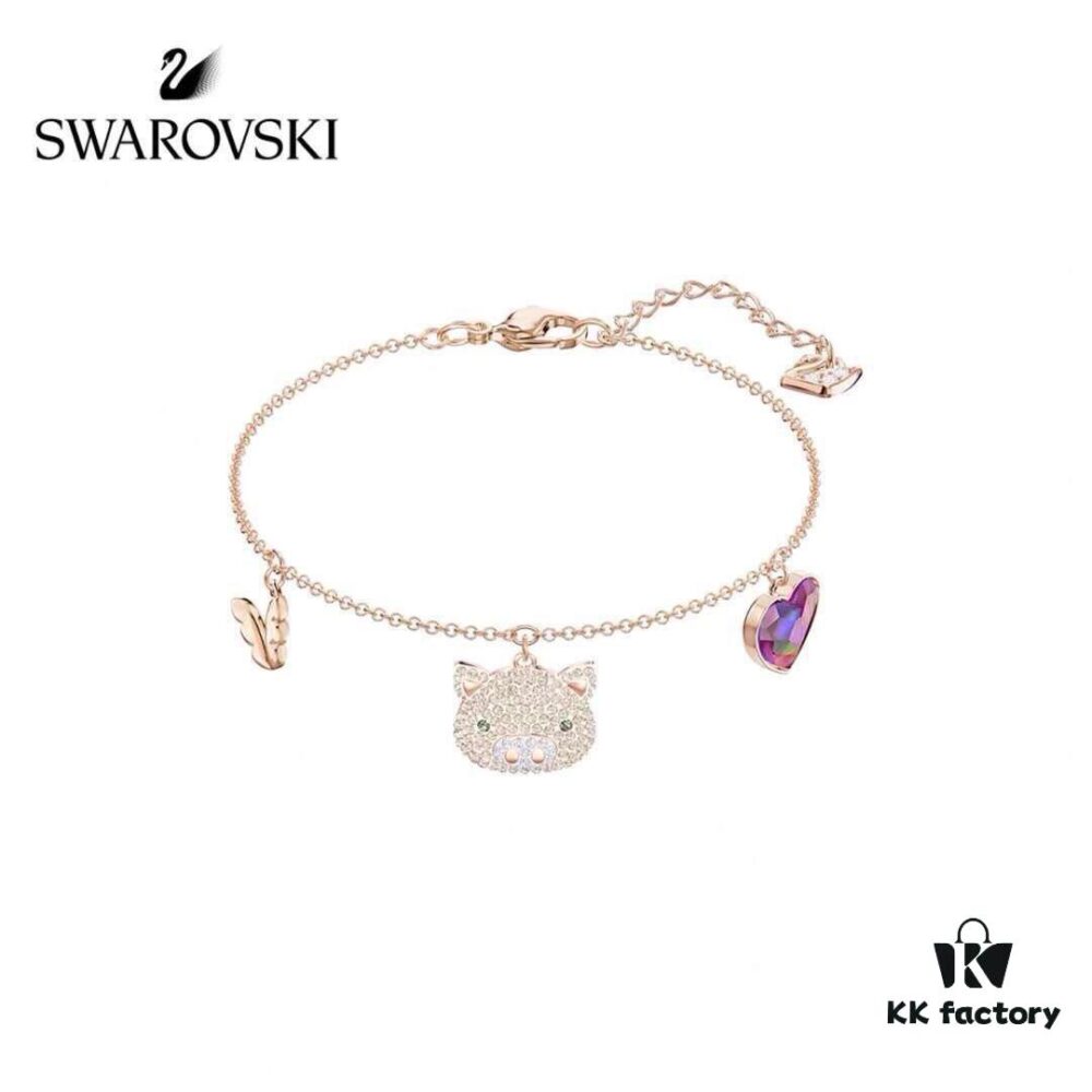 692fe6e599f2d84055c8c512 Valentine's Gift 🎁 Swarovski LITTLE PIG FLYING Cute Pig, Romantic Heart 💗 Dreamy Girl, Journey of Dreams, Sparkling Start 🔛, Rhinestone Inlay, Imported Gold-Plated Material, Original Logo Engraving!
