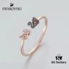 Swarovski Double-Sided Hollow Swan Bracelet with Austrian Crystals, Precise ZP Material Replication, Authentic Logo Engraving, Original Quality