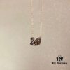 692fe6f699f2d84055c8c539 Swarovski Double-Sided Hollow Swan Necklace, Austrian Crystal Inlaid, One-to-One Crafted with Original ZP Material, Dual-Tone Design, Wearable on Both Sides