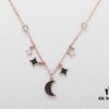 692fe6fd99f2d84055c8c54d Swarovski Crescent Moon and Star Necklace in Rose Gold Plating