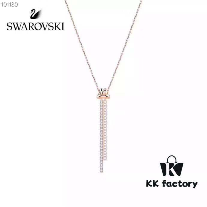 Swarovski 2018 Y-Shaped Necklace, Twisted Knot Design Choker, Short Collar Chain – Same Style Worn by Jiang Shuying