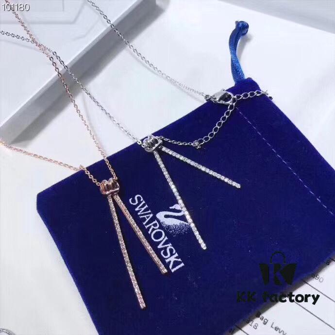 692fe70099f2d84055c8c551 Swarovski 2018 Y-Shaped Necklace, Twisted Knot Design Choker, Short Collar Chain – Same Style Worn by Jiang Shuying