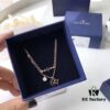 Swarovski Swarovski Star and Moon Necklace, Goblin Matching Style Collar Chain, Rose Gold Plated