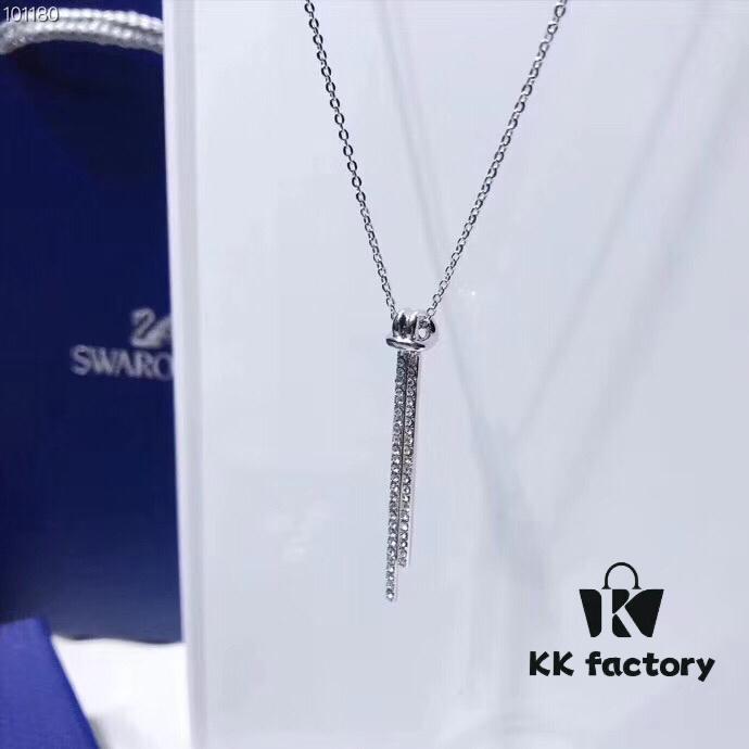 692fe70299f2d84055c8c558 Swarovski 2018 Y-Shaped Necklace, Twisted Knot Design Choker, Short Collar Chain – Same Style Worn by Jiang Shuying