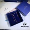 692fe70d99f2d84055c8c56f Swarovski 2018 DUO Evil Eye Y-Necklace with Blue Eyes 💙, Rose Gold Tone, Featuring Swarovski's Exclusive Pointiage® Technique