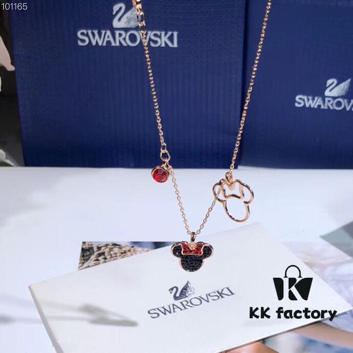 692fe70d99f2d84055c8c571 Swarovski MICKEY & MINNIE Disney Mickey Mouse Cute Fashion Necklace for Women