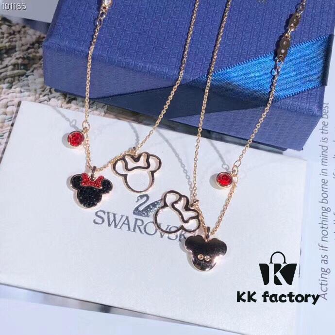 692fe70e99f2d84055c8c572 Swarovski MICKEY & MINNIE Disney Mickey Mouse Cute Fashion Necklace for Women