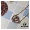 692fe70f99f2d84055c8c573 Swarovski Double Heart Necklace with Love Pendant, Fashionable Collar Chain